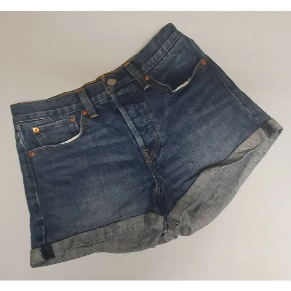 Levi's 501 Womens Cutoff Shorts White Oak Cone Denim